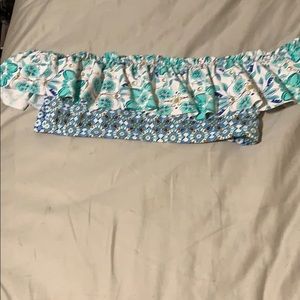 Off the shoulder swim top